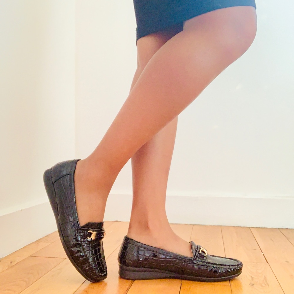 FAUX CROC LOAFERS